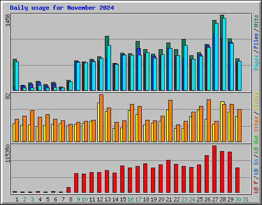 Daily usage for November 2024