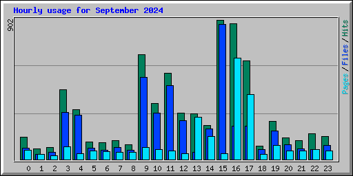 Hourly usage for September 2024